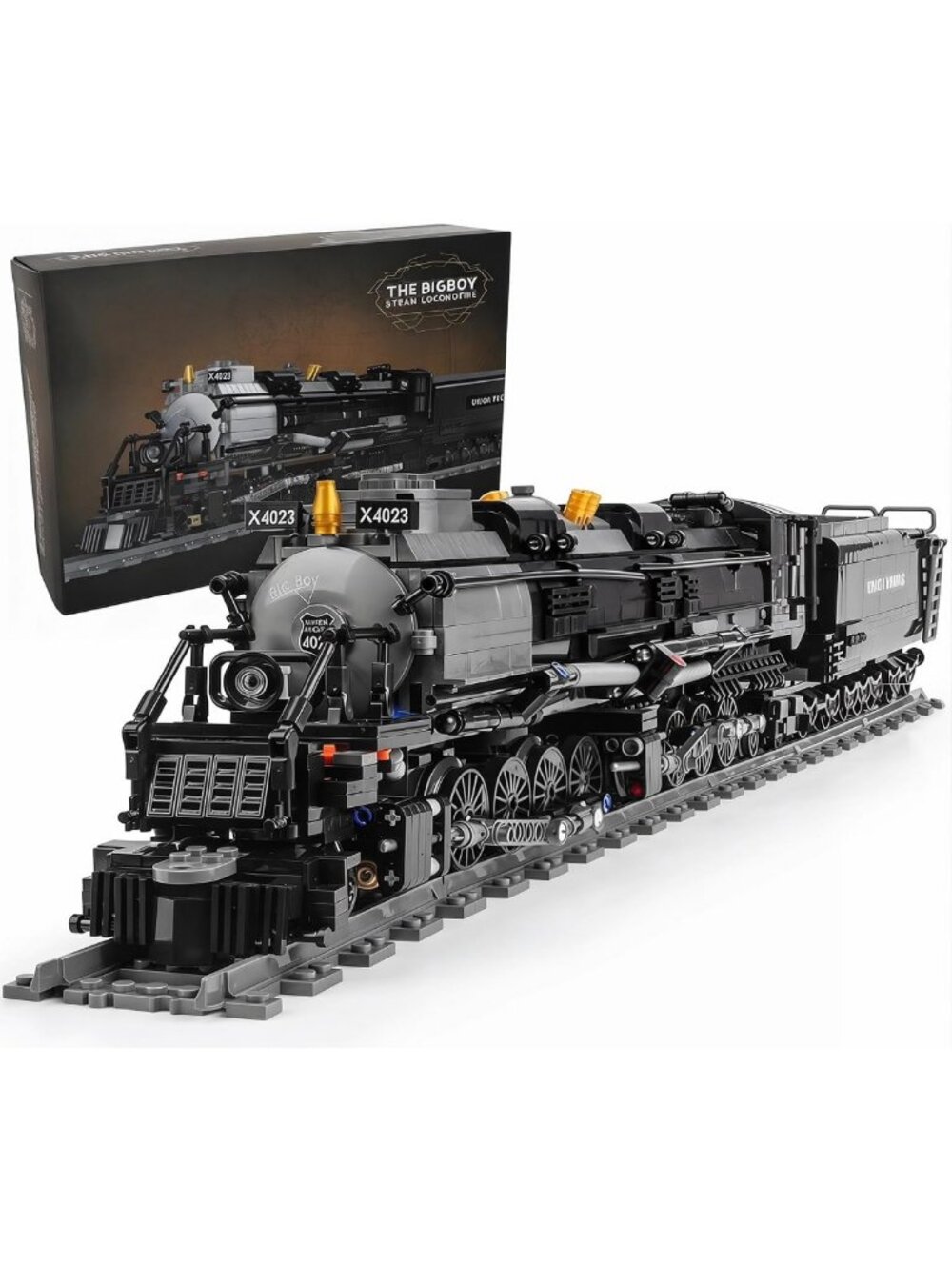 Big Boy Steam Train Building Block Model Toy Set for Adults